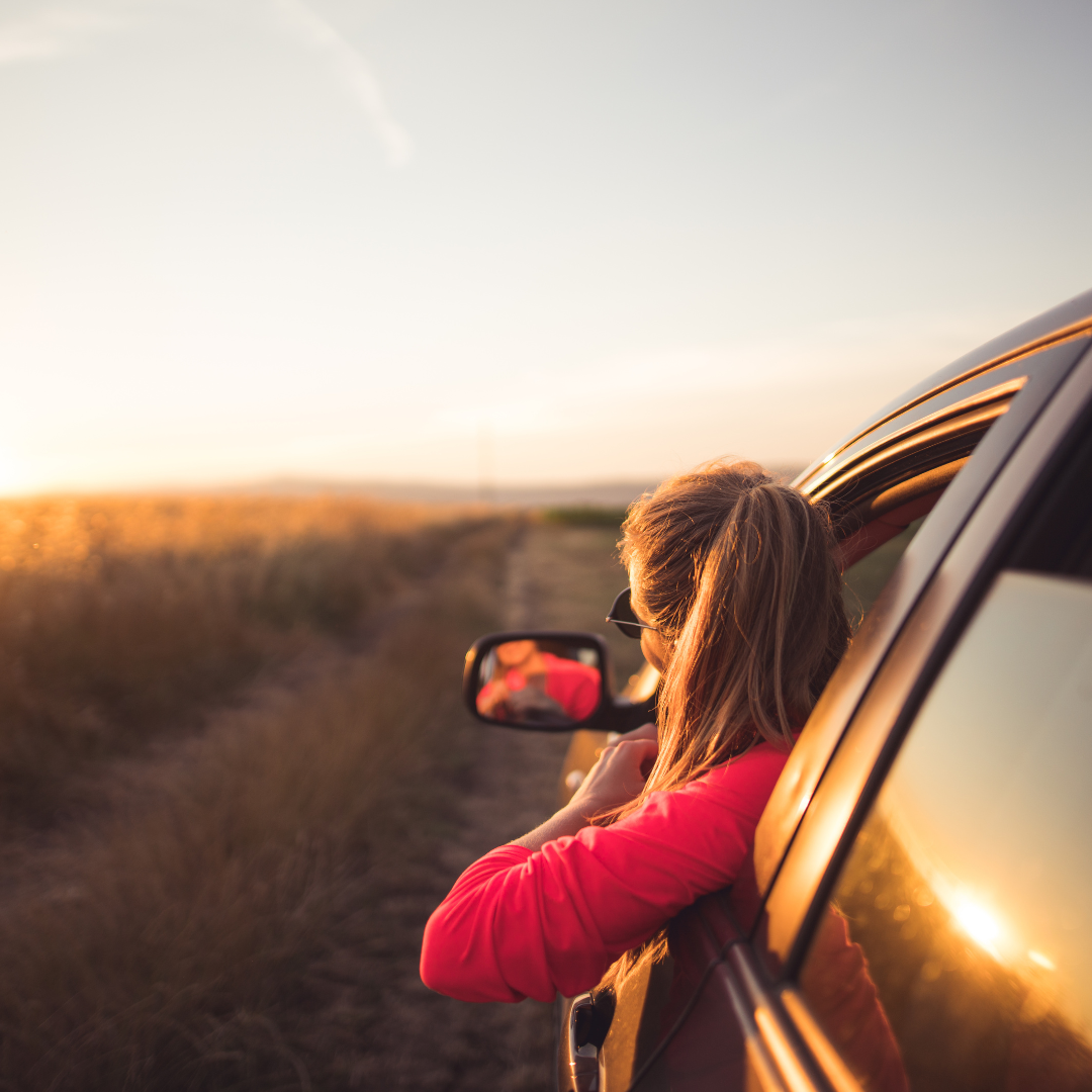 enjoying summer road trip